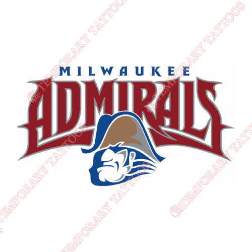 Milwaukee Admirals Customize Temporary Tattoos Stickers NO.9077